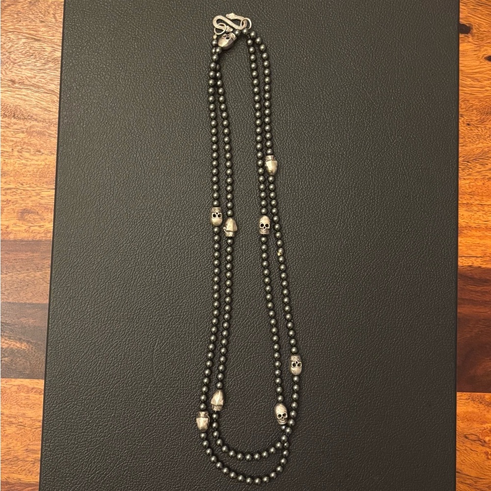 T.Cyia skull beaded necklace
